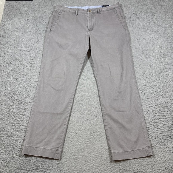 Polo Ralph Lauren Mens Stretch Straight Fit Chino Pants Navy Gray 34x30 - Picture 1 of 9